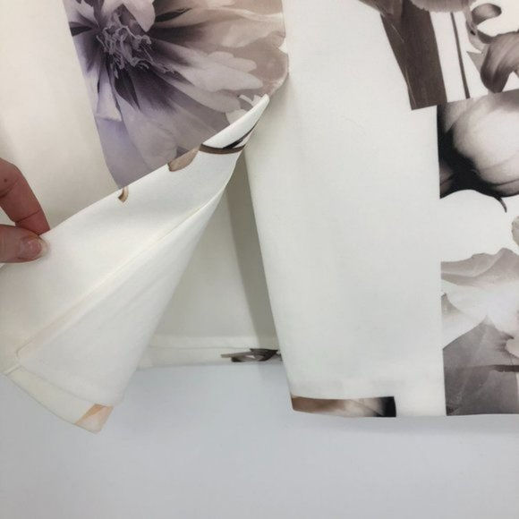 Ted Baker Sadie White Floral Off Shoulder Midi Pencil Dress NWT size 1 XS S - Picture 11 of 16